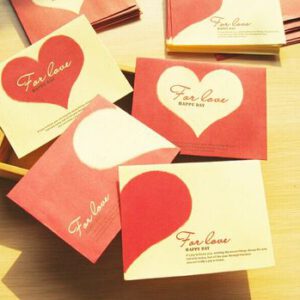 Set 10 Bìa thư, bìa thiệp trái tim tặng người yêu