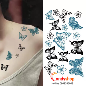 hình xăm dán tattoo bướm 